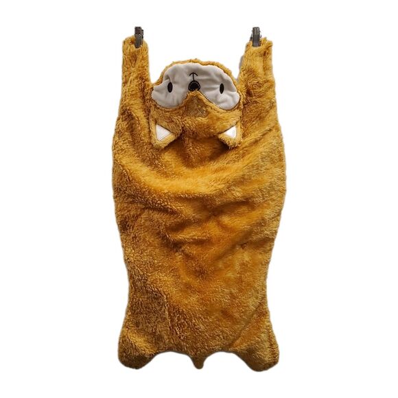 Levtex Baby Throw Floor Blanket Red Fox Shaped Faux Fur Gray Arrow print on back - Picture 1 of 4